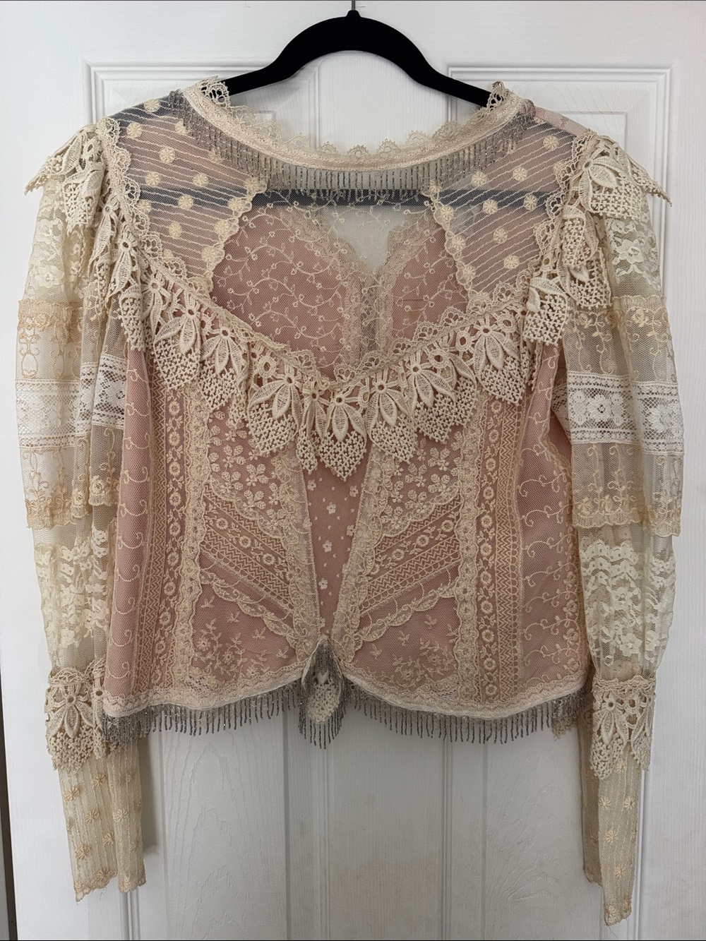 Vintage Lorrie Kabala Lace Blouse Victorian Artwear